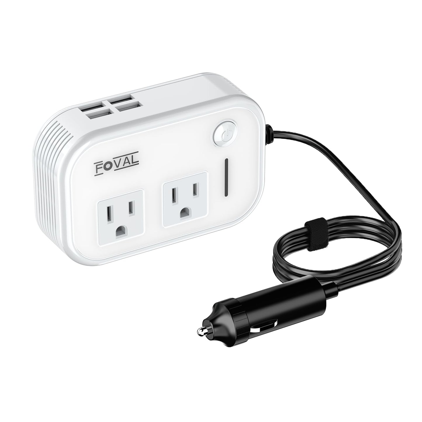 200W Car Power Inverter with 4 USB Ports & 110V AC Outlet