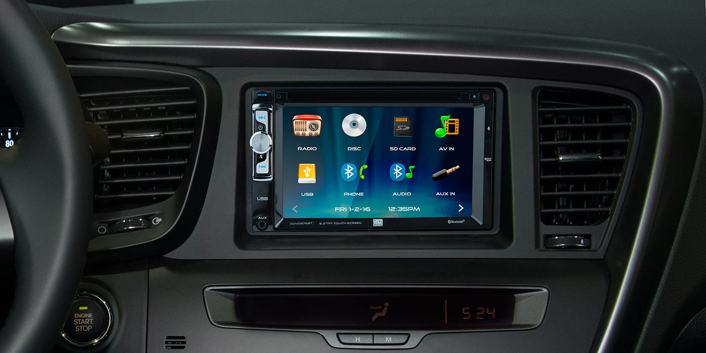 6.2" Touchscreen Double DIN Car Stereo