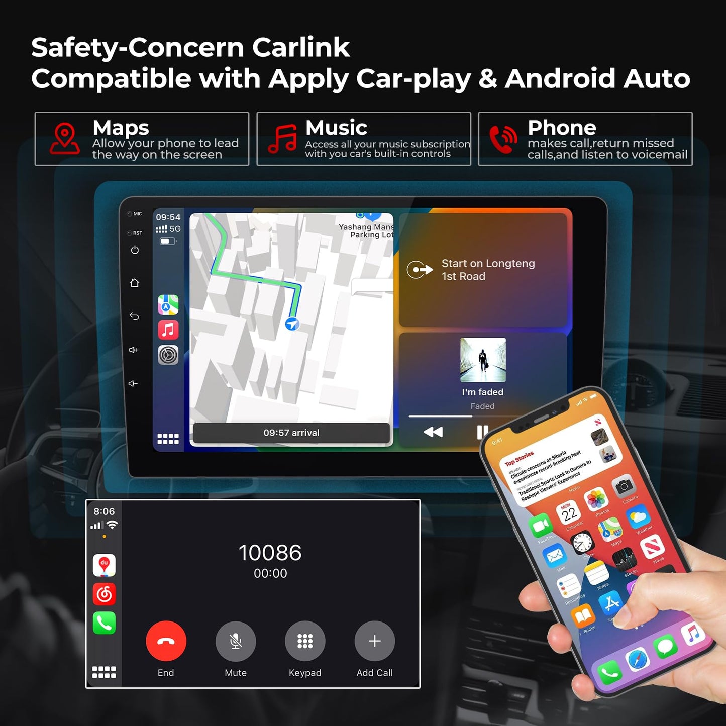 Touchscreen Head Unit for 2013–2018 SUV Models