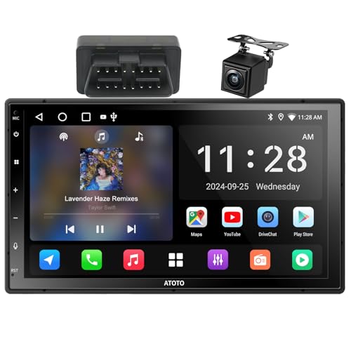 7" Android Car Stereo with Wireless CarPlay, Android Auto & Backup Camera