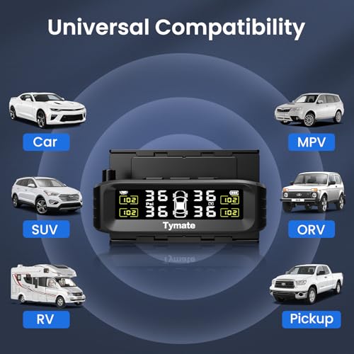 Wireless Solar TPMS with 4 Sensors & Color Display