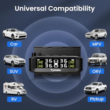 Wireless Solar TPMS with 4 Sensors & Color Display