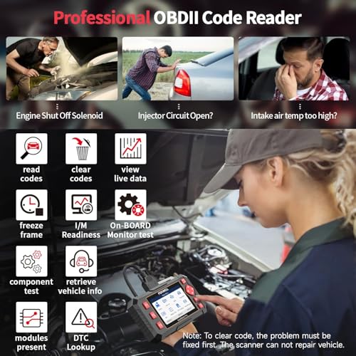 OBD2 Diagnostic Scanner for Engine, ABS, SRS & Transmission