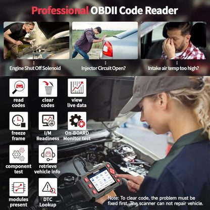 OBD2 Diagnostic Scanner for Engine, ABS, SRS & Transmission