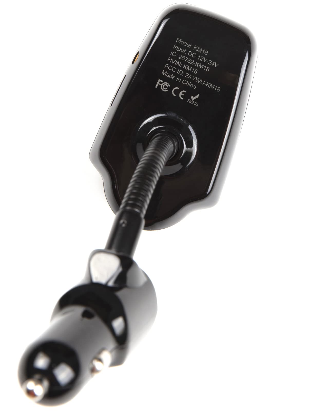 Car Bluetooth FM Transmitter with Hands-Free Calling & USB Charging