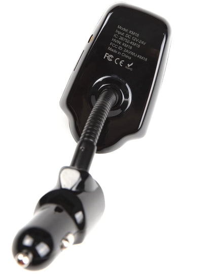 Car Bluetooth FM Transmitter with Hands-Free Calling & USB Charging