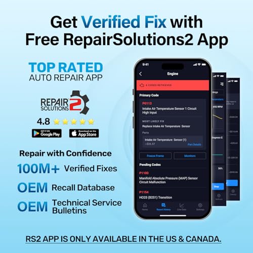 OBD2 Diagnostic Scanner with 12 Reset Functions & Battery Test