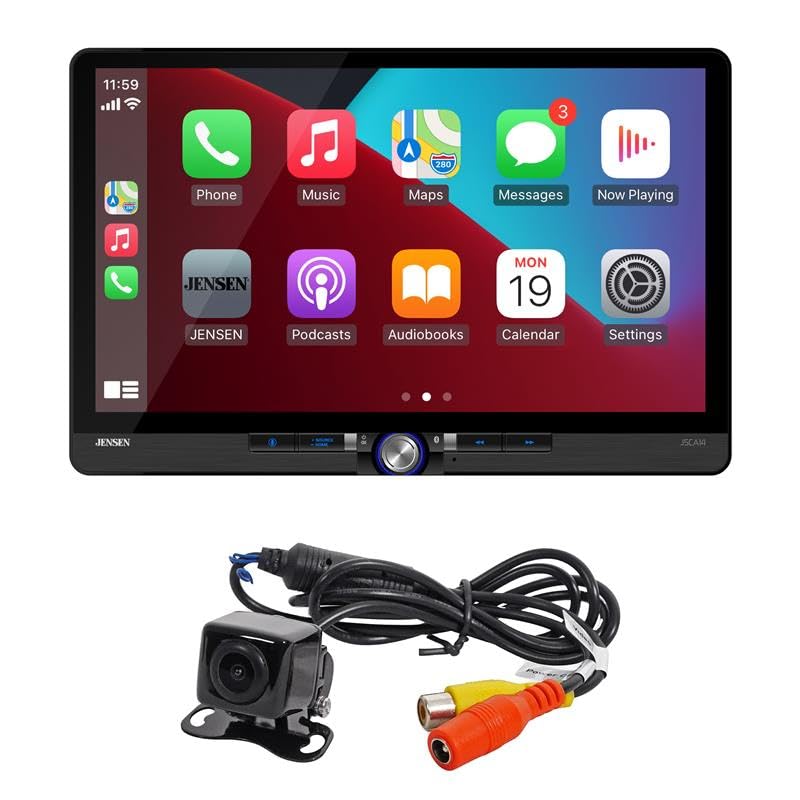 14" Touchscreen Car Stereo with Wireless CarPlay, Android Auto & Backup Camera