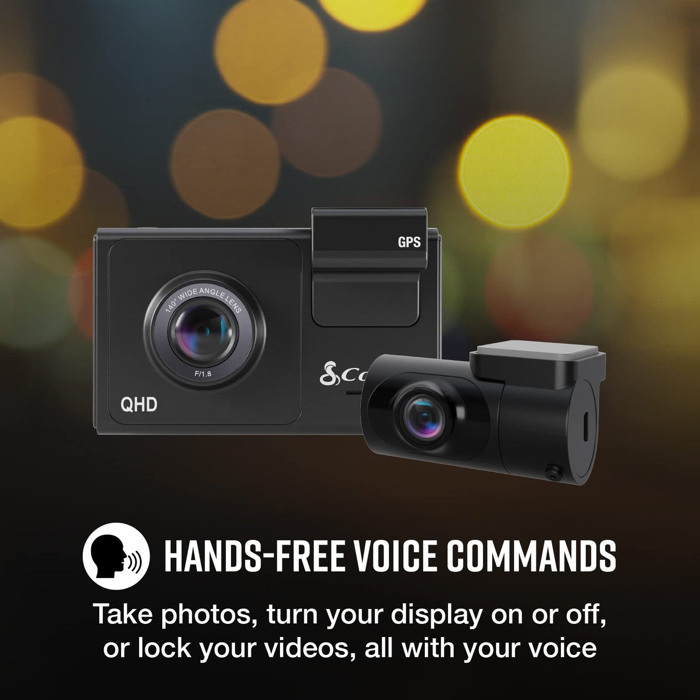 Dual Quad HD Dash Cam with GPS, WiFi & 24/7 Parking Protection