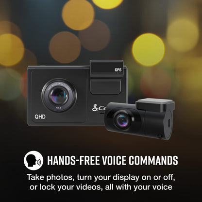 Dual Quad HD Dash Cam with GPS, WiFi & 24/7 Parking Protection