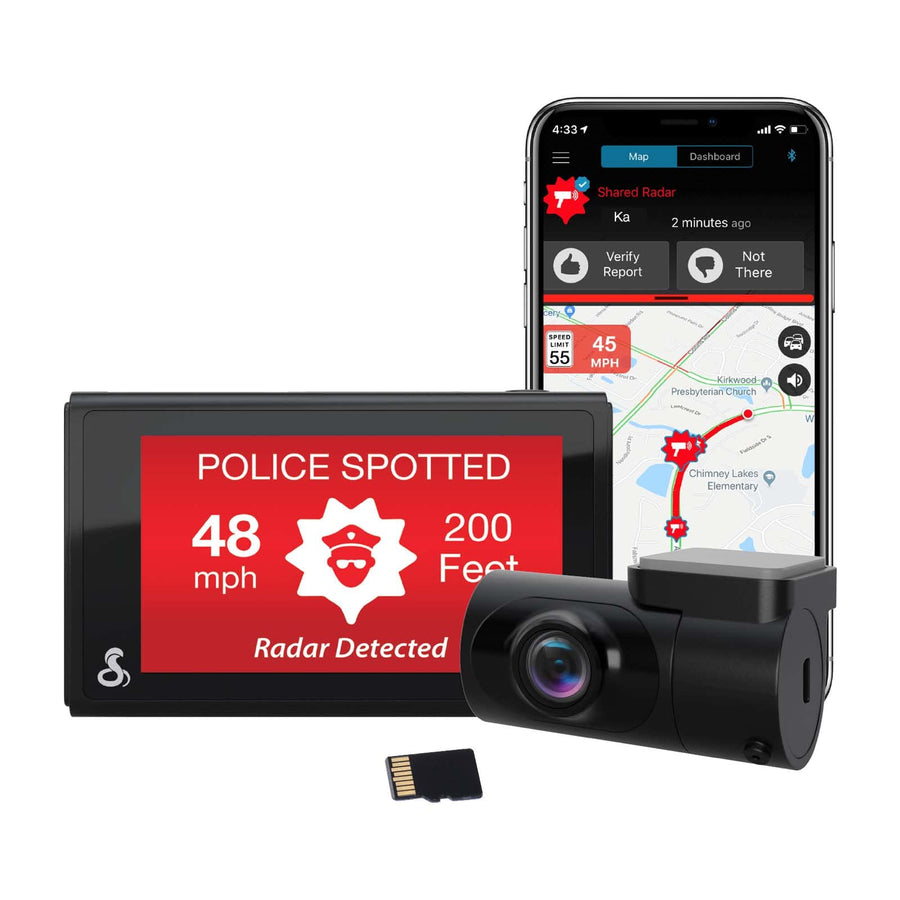 Dual Quad HD Dash Cam with GPS, WiFi & 24/7 Parking Protection
