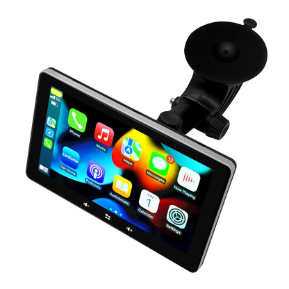 7" Portable Car Stereo with IPS Display and Sun Visor Mount