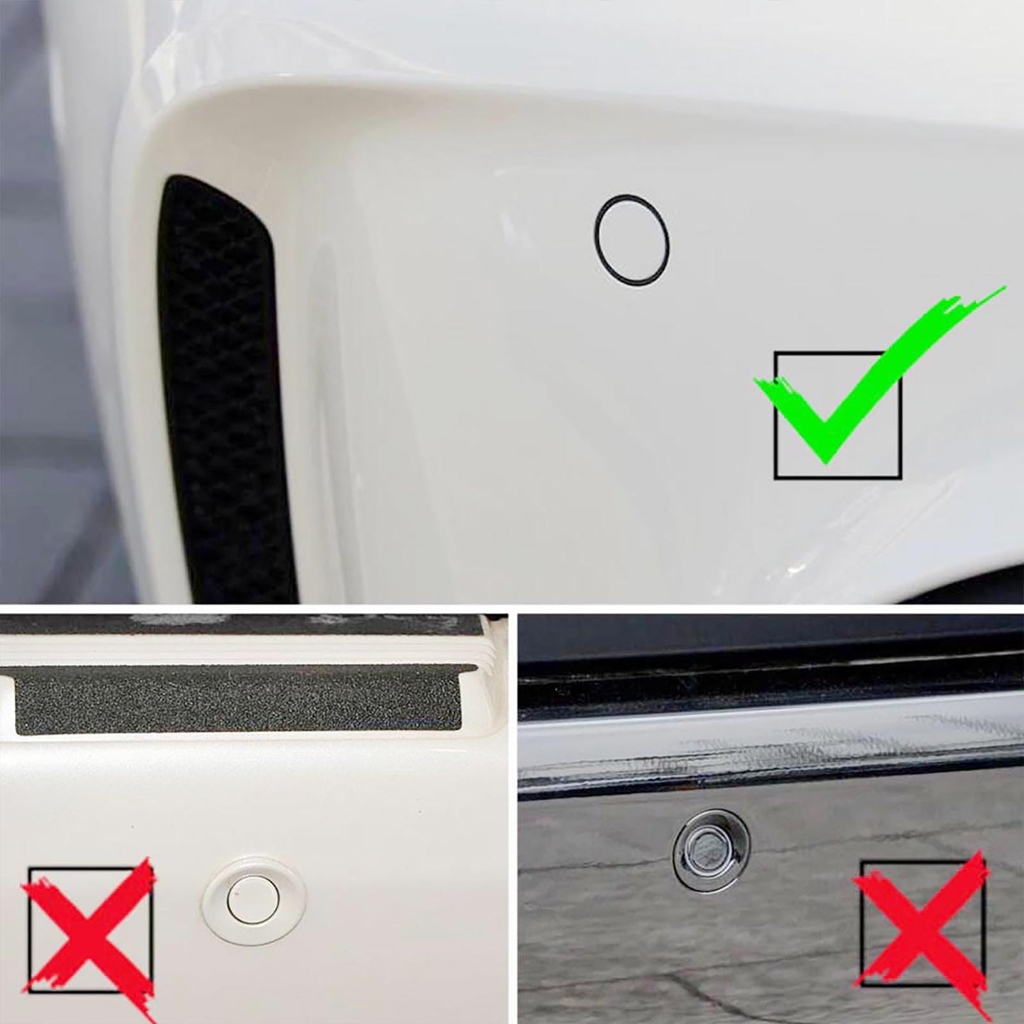 4-Sensor Rear Parking Radar System with LED Distance Display
