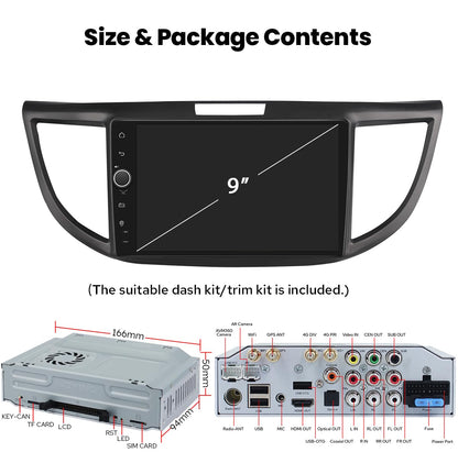 Android 9" Touchscreen Head Unit for 2012–2016 SUV with DSP & 4G