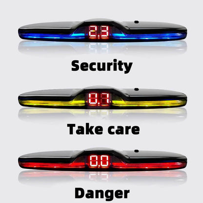 4-Sensor Rear Parking Radar System with LED Distance Display