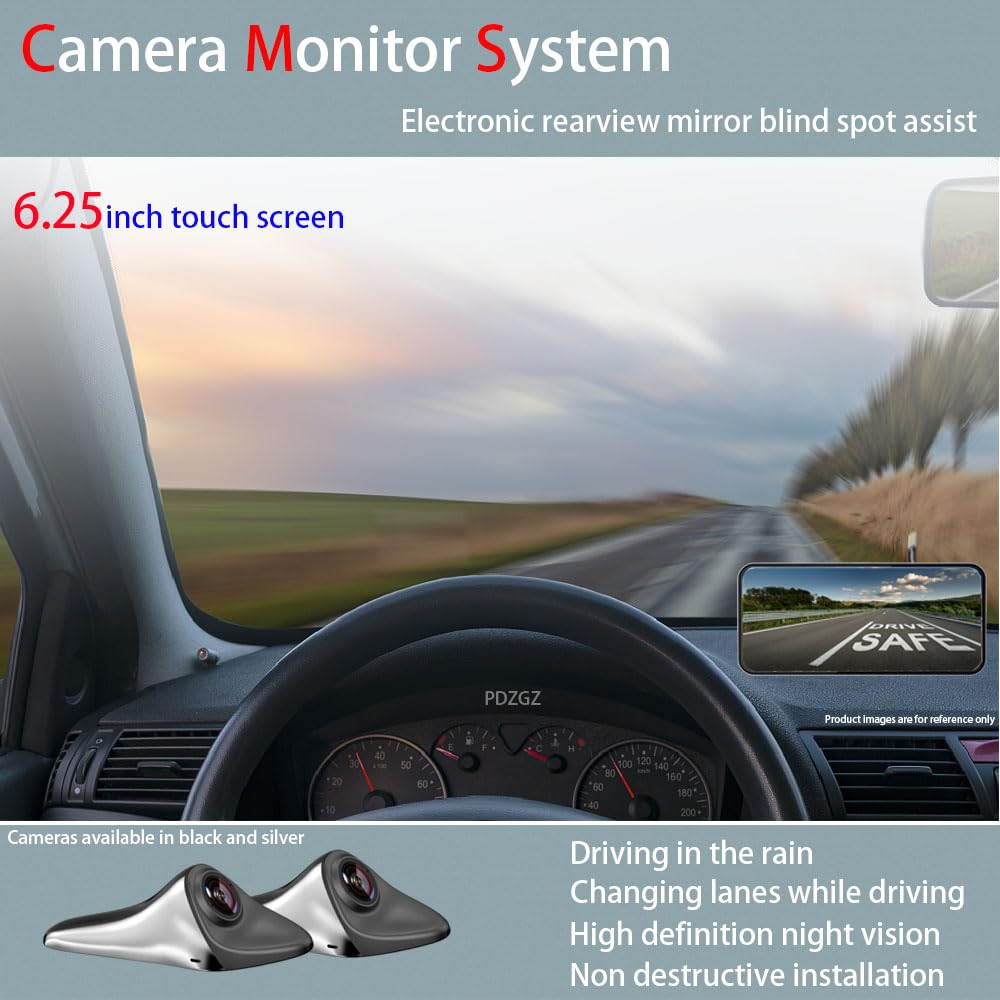 6.25" Blind Spot Monitoring System with Dual Side Cameras