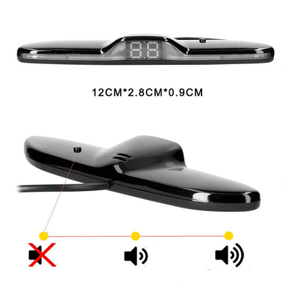 4-Sensor Rear Parking Radar System with LED Distance Display