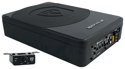 Slim Under-Seat Powered Subwoofer with Built-In Amplifier