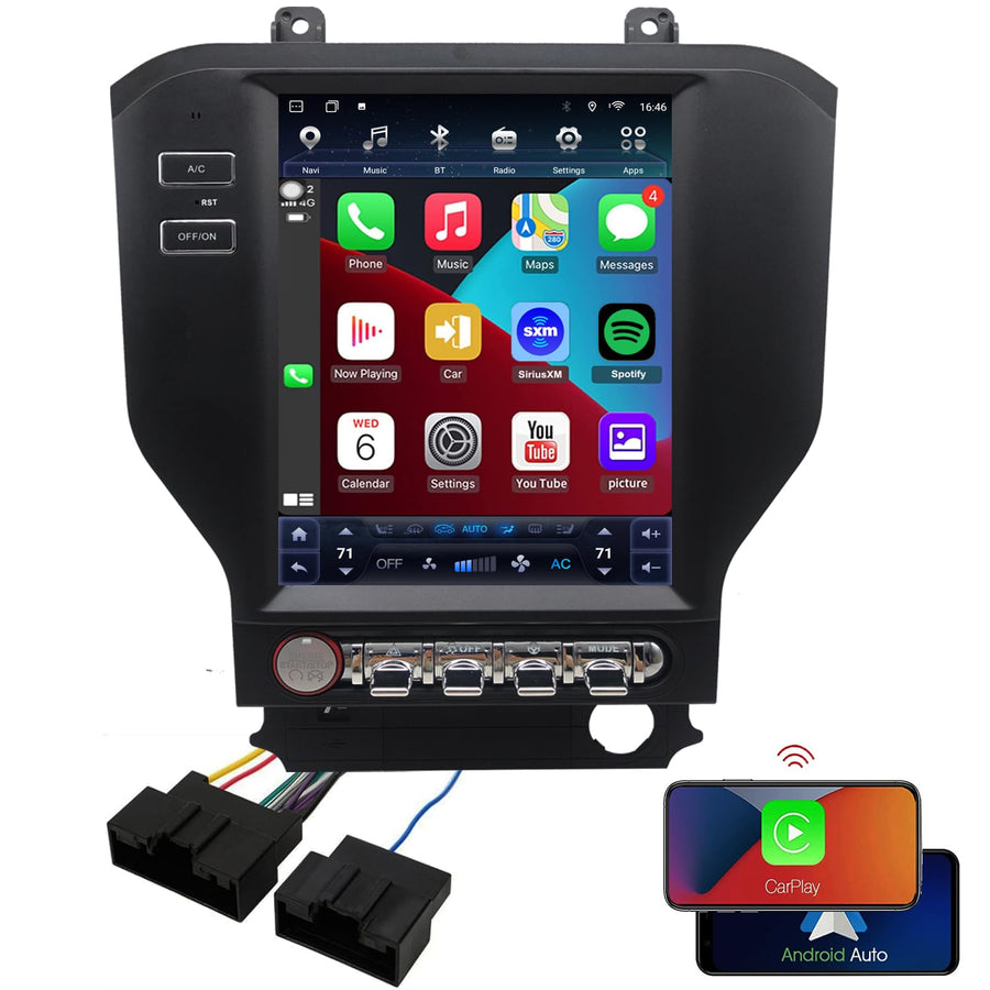 Android Touchscreen Head Unit for 2015–2023 Mustang with CarPlay & Android Auto