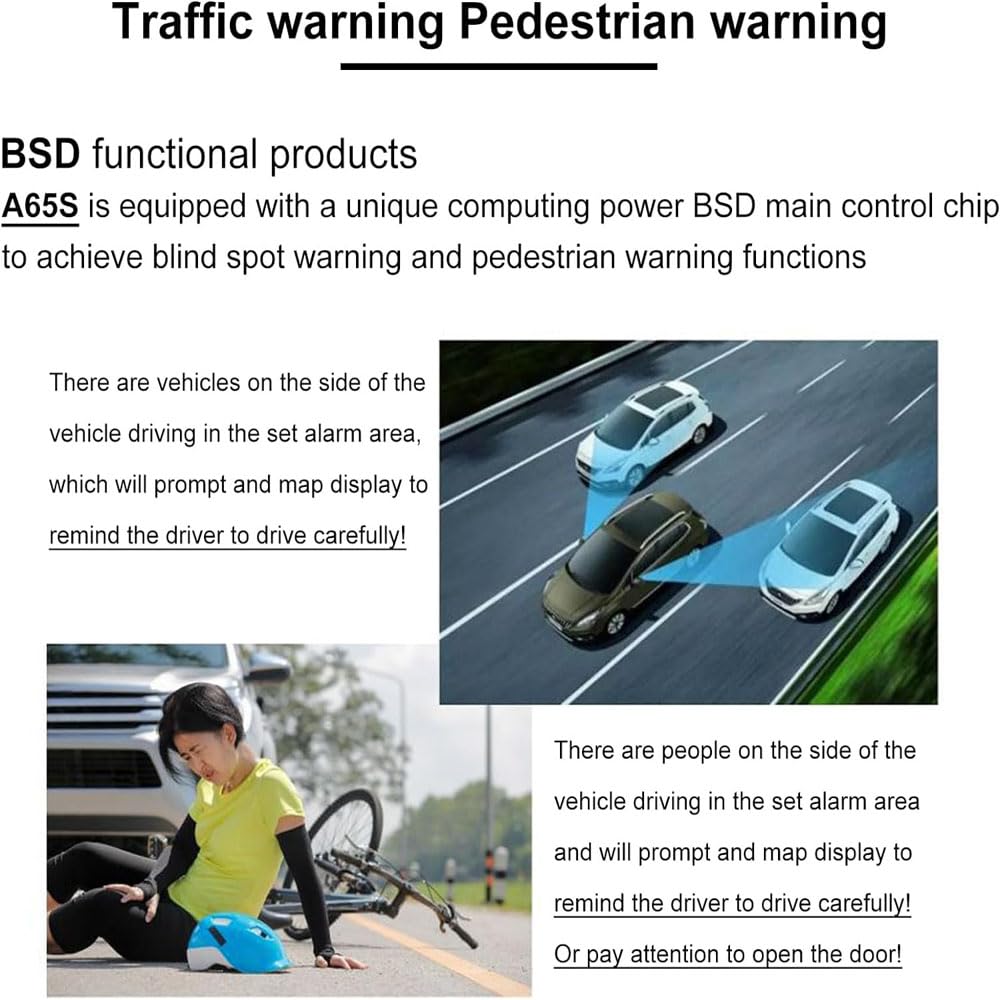 6.25" Blind Spot Monitoring System with Dual Side Cameras