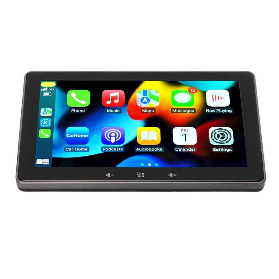 7" Portable Car Stereo with IPS Display and Sun Visor Mount