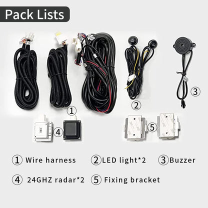 Blind Spot Monitoring System with 77GHz Radar & Lane Change Alerts