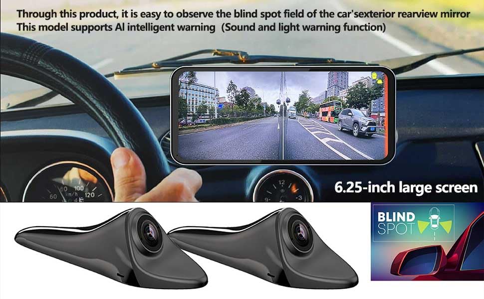 Blind Spot Monitoring System with HD Night Vision Camera & Display
