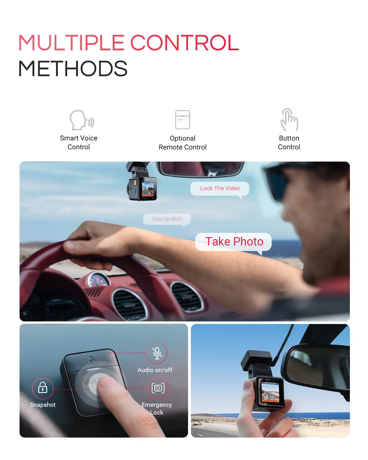 Vantrue E1 Pro 4K Mini Front Dash Cam