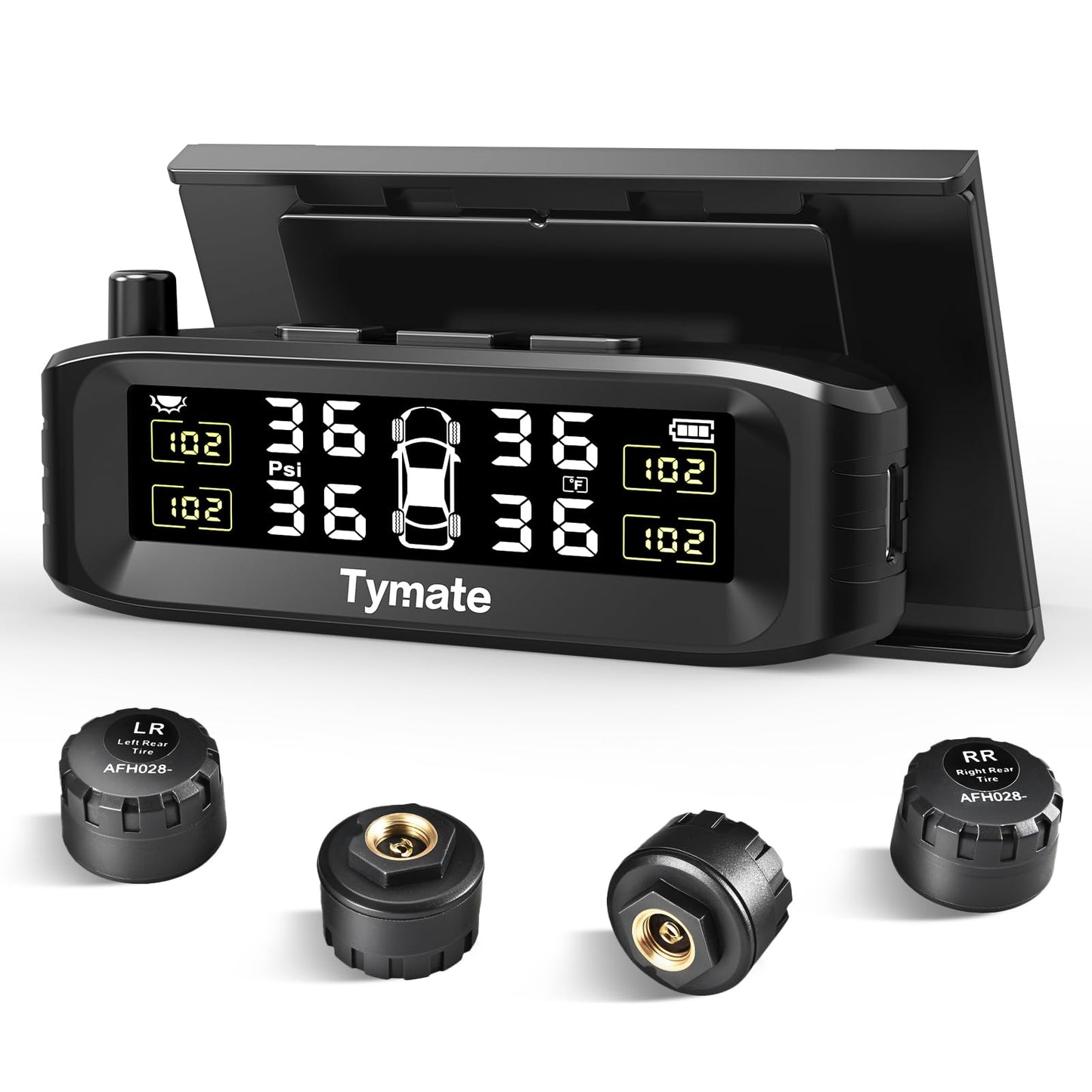 Wireless Solar TPMS with 4 Sensors & Color Display