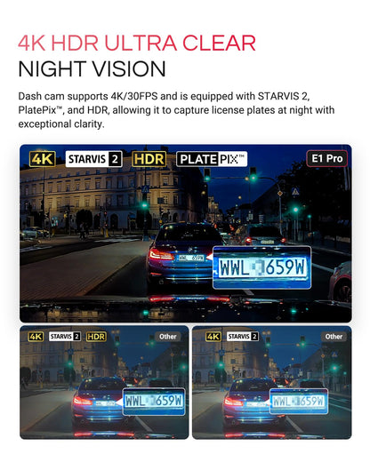 Vantrue E1 Pro 4K Mini Front Dash Cam