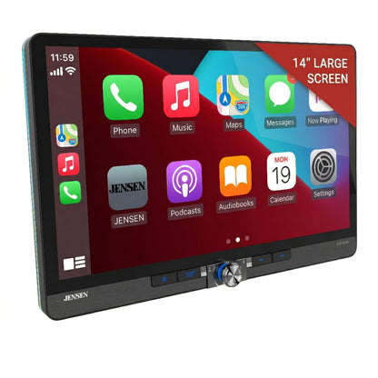 14" Touchscreen Car Stereo with Wireless CarPlay, Android Auto & Backup Camera