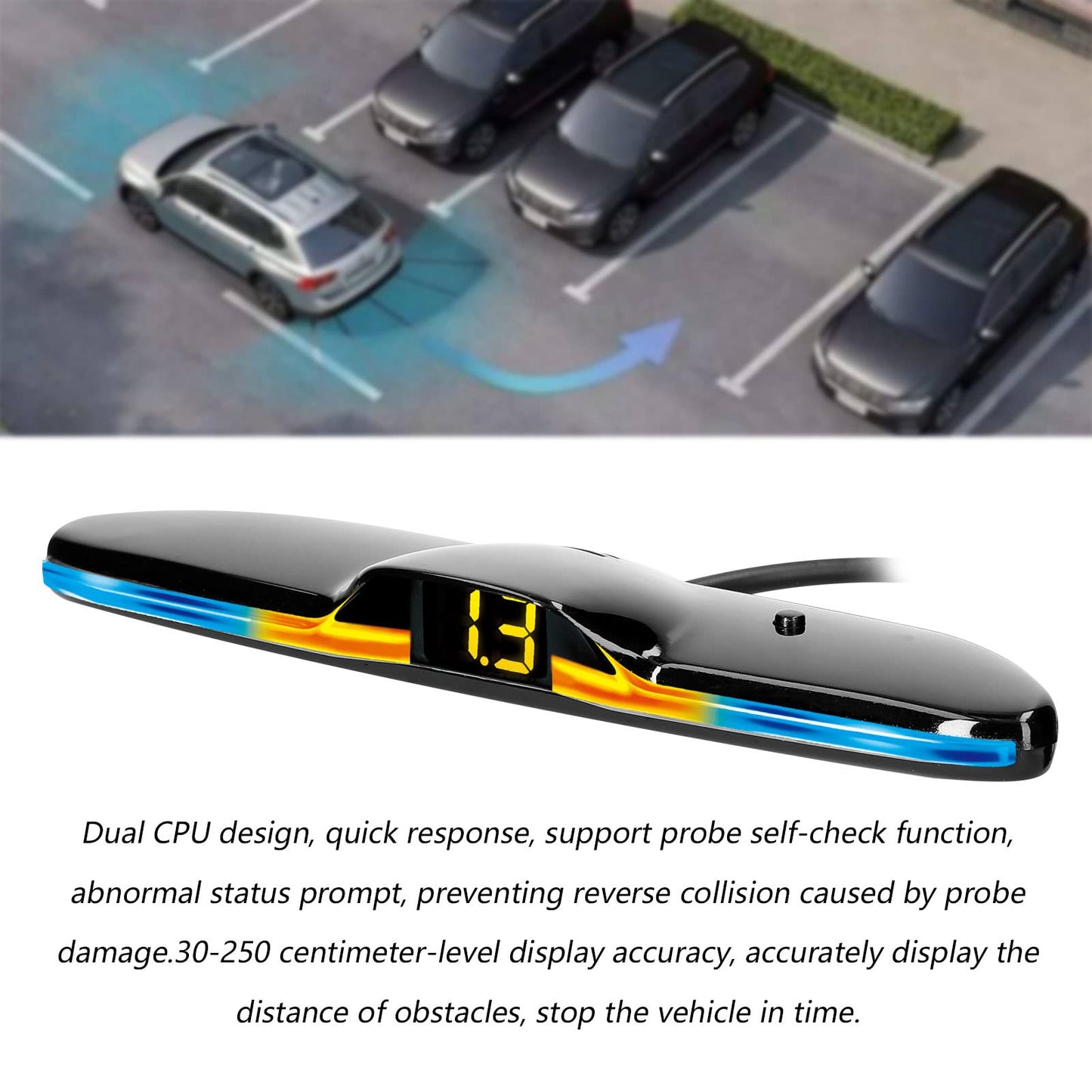 Rear Parking Radar System with 4 Sensors & LED Distance Display