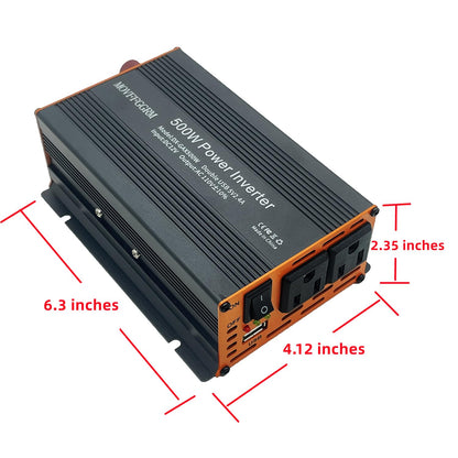 3000W Car Power Inverter with 3 AC Outlets & USB Charging Port