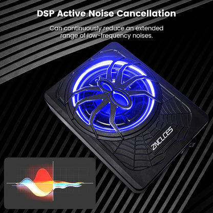 10" Slim Under-Seat Powered Car Subwoofer with Built-In Amplifier