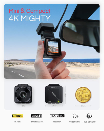 Vantrue E1 Pro 4K Mini Front Dash Cam