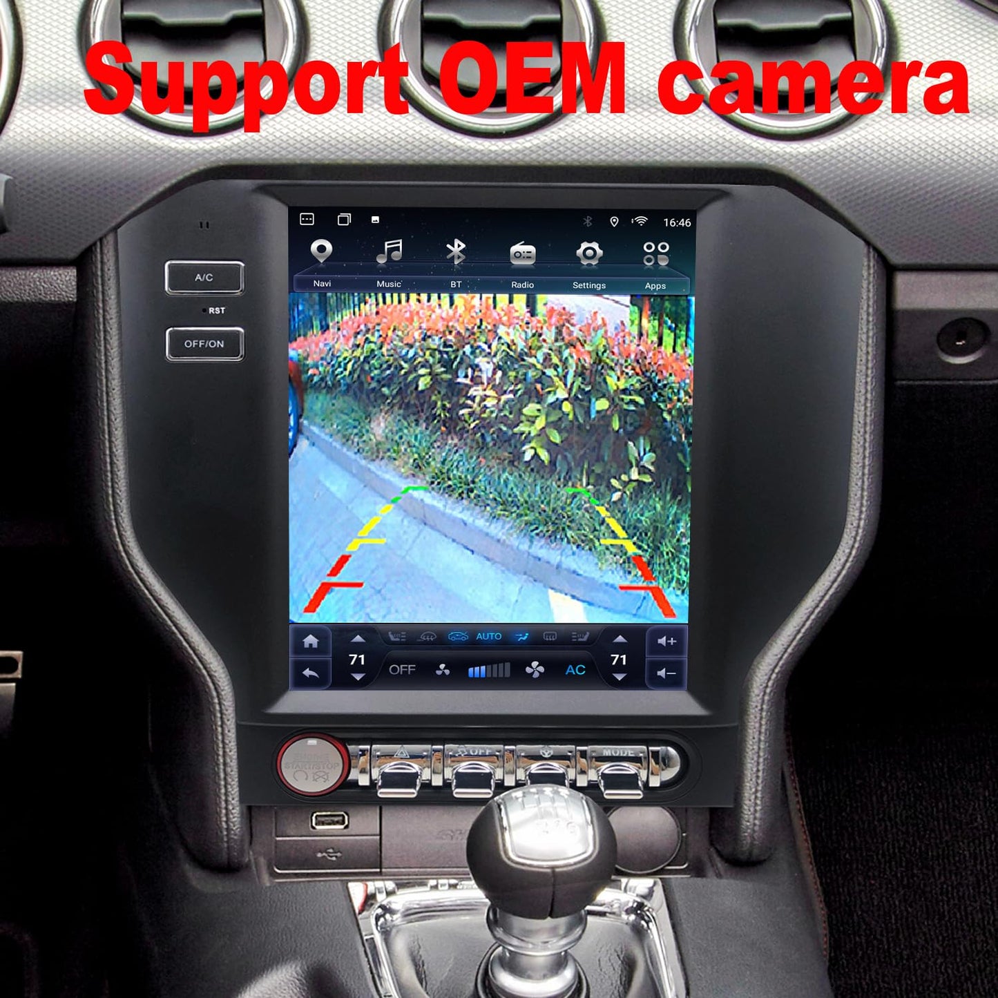 Android Touchscreen Head Unit for 2015–2023 Mustang with CarPlay & Android Auto