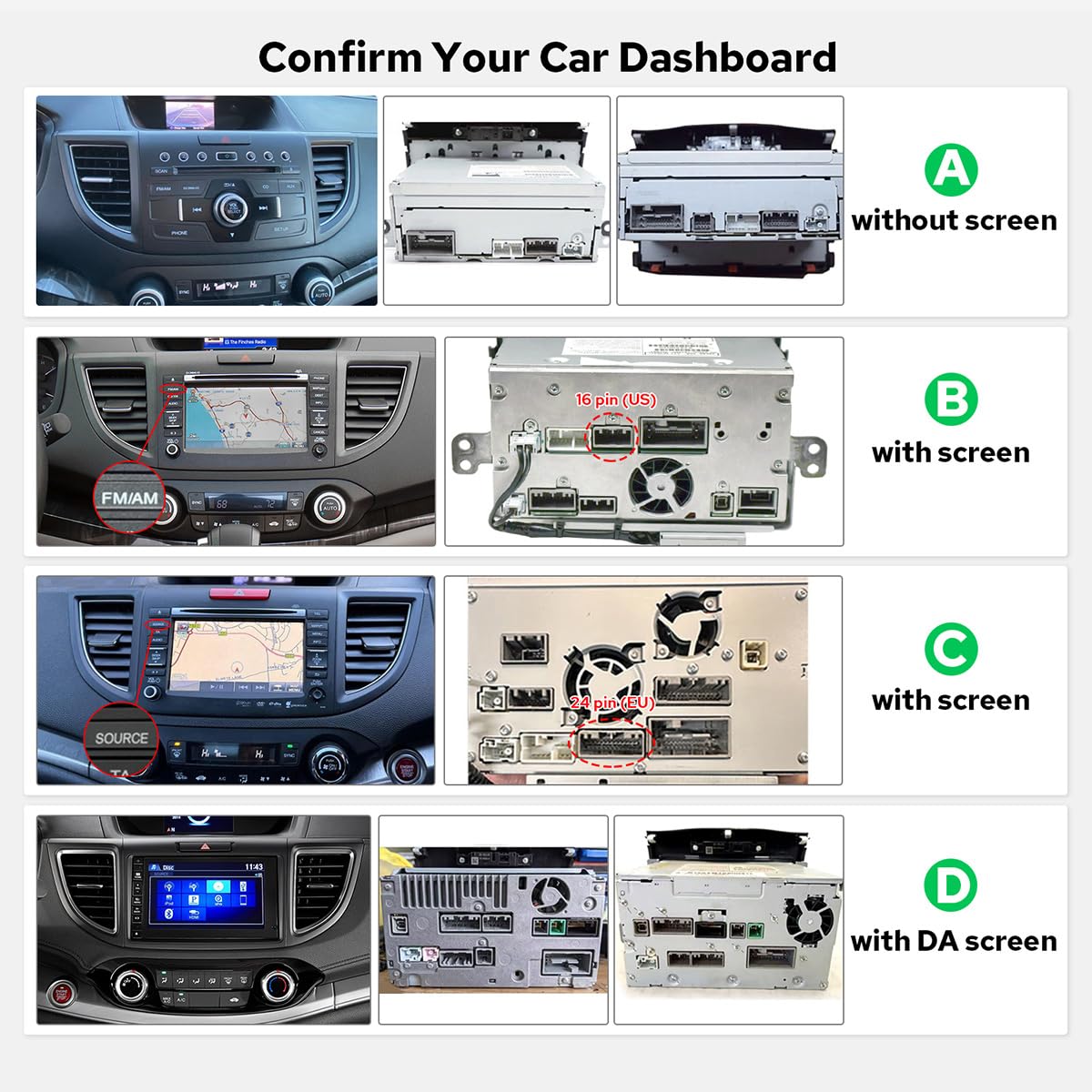 Android 9" Touchscreen Head Unit for 2012–2016 SUV with DSP & 4G