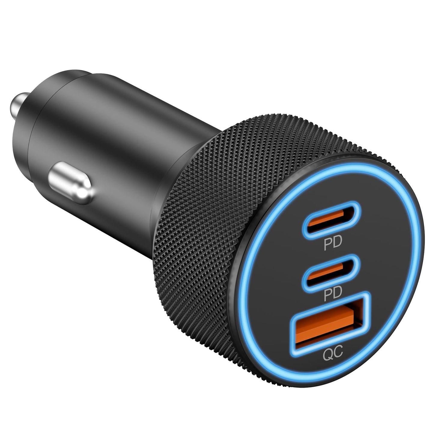 3-Port USB-C & USB-A Car Charger, 67W PD/QC Fast Charging