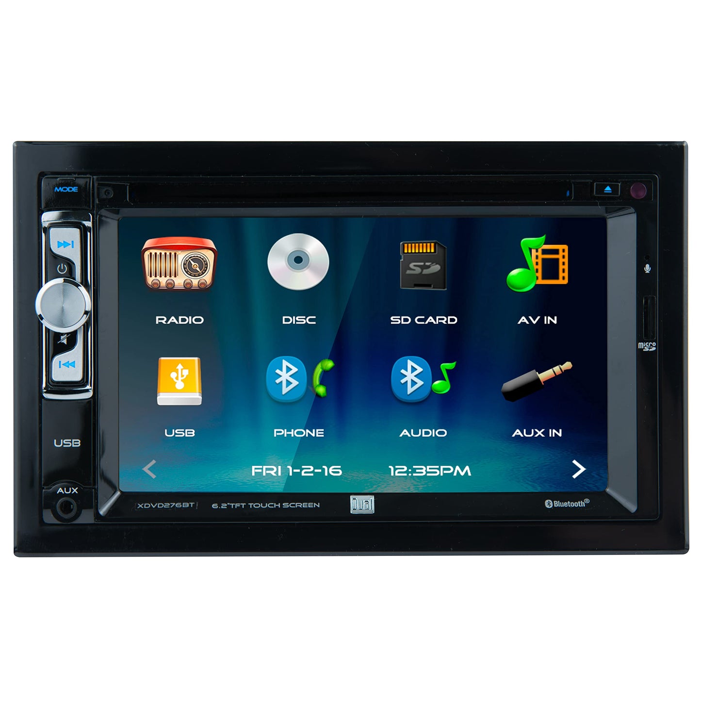 6.2" Touchscreen Double DIN Car Stereo