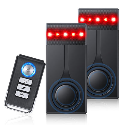 108dB Car Anti-Theft Alarm System with Vibration Sensor & Remote