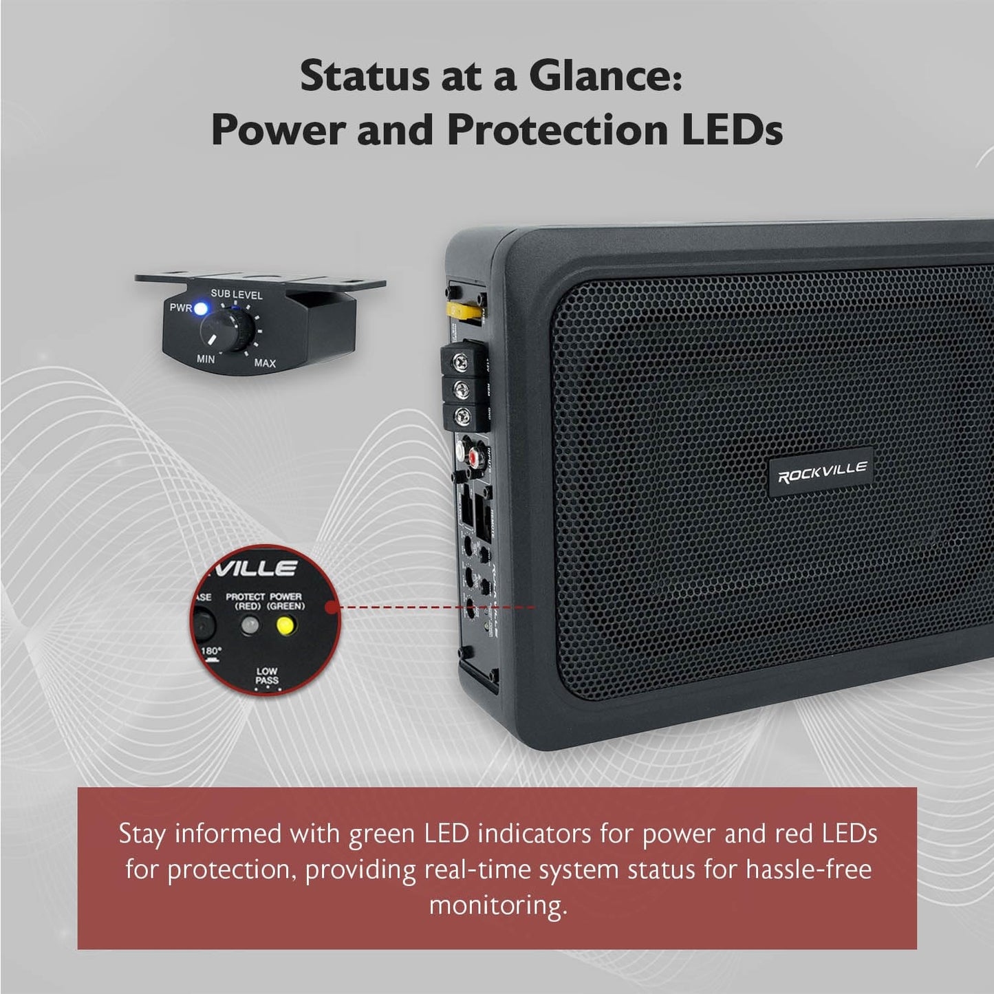 Slim Low-Profile Active Car Subwoofer