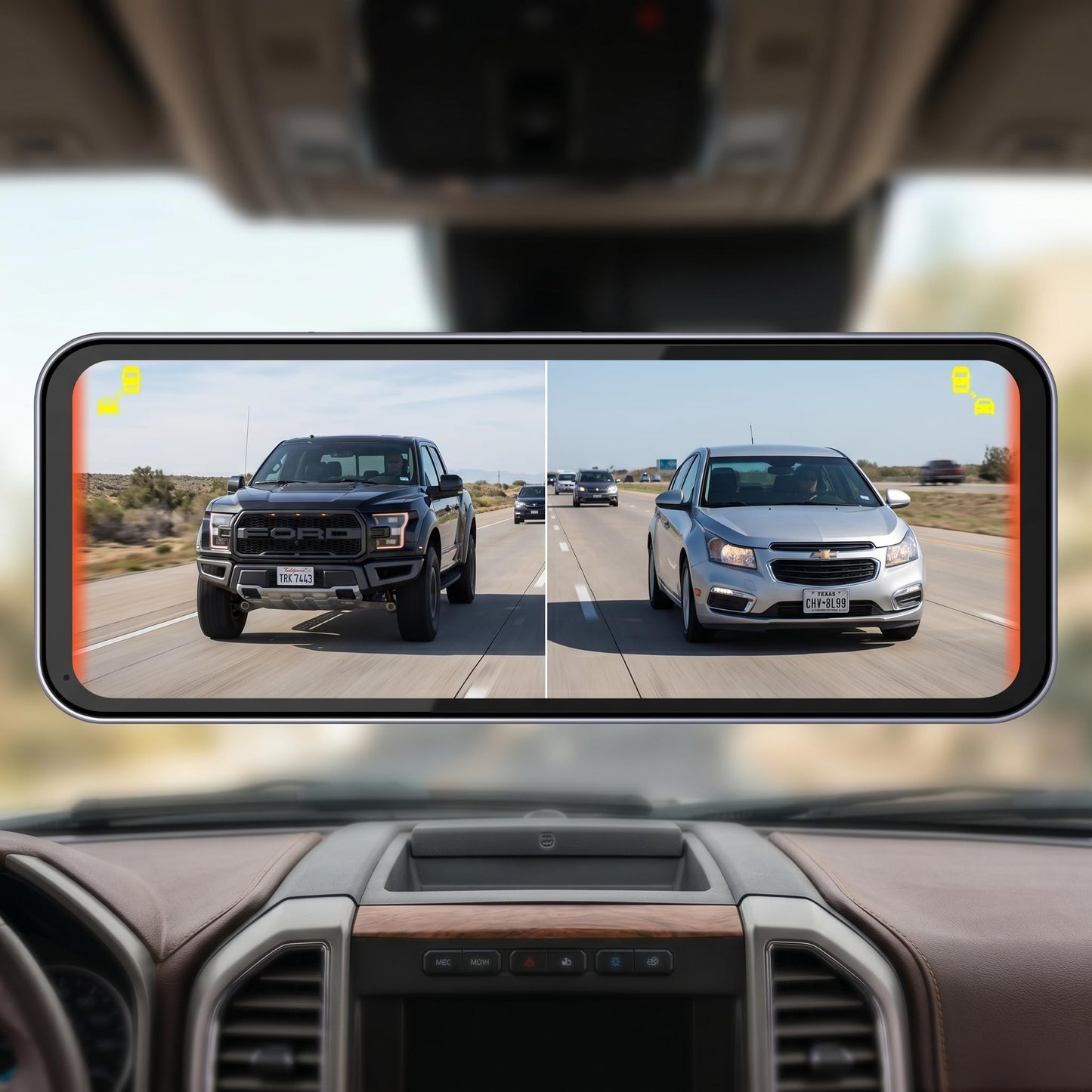 AI Blind Spot Monitoring System with Camera & Display