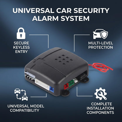Car Security Alarm System with Shock Sensor & Keyless Entry