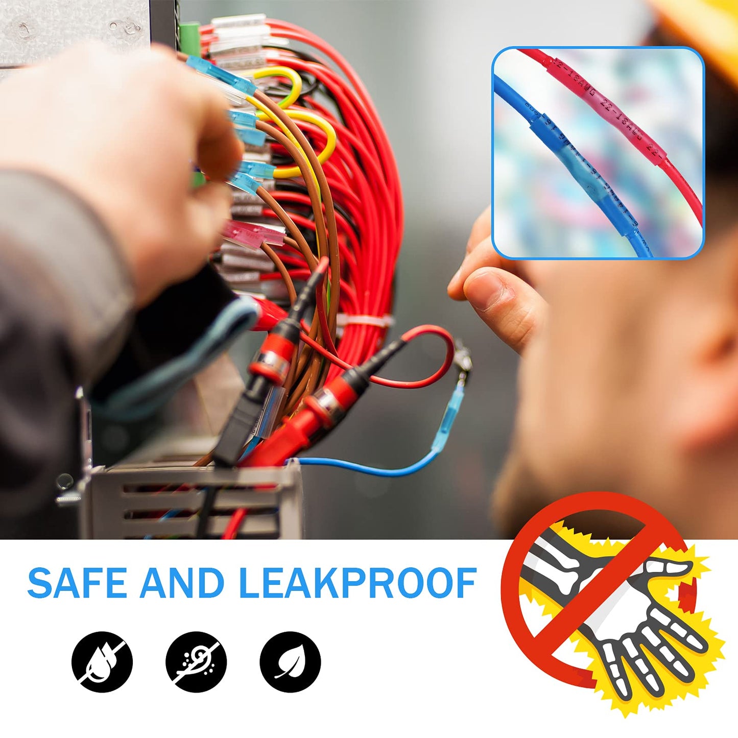 Heat Shrink Wire Connector Kit with Waterproof Crimp Terminals