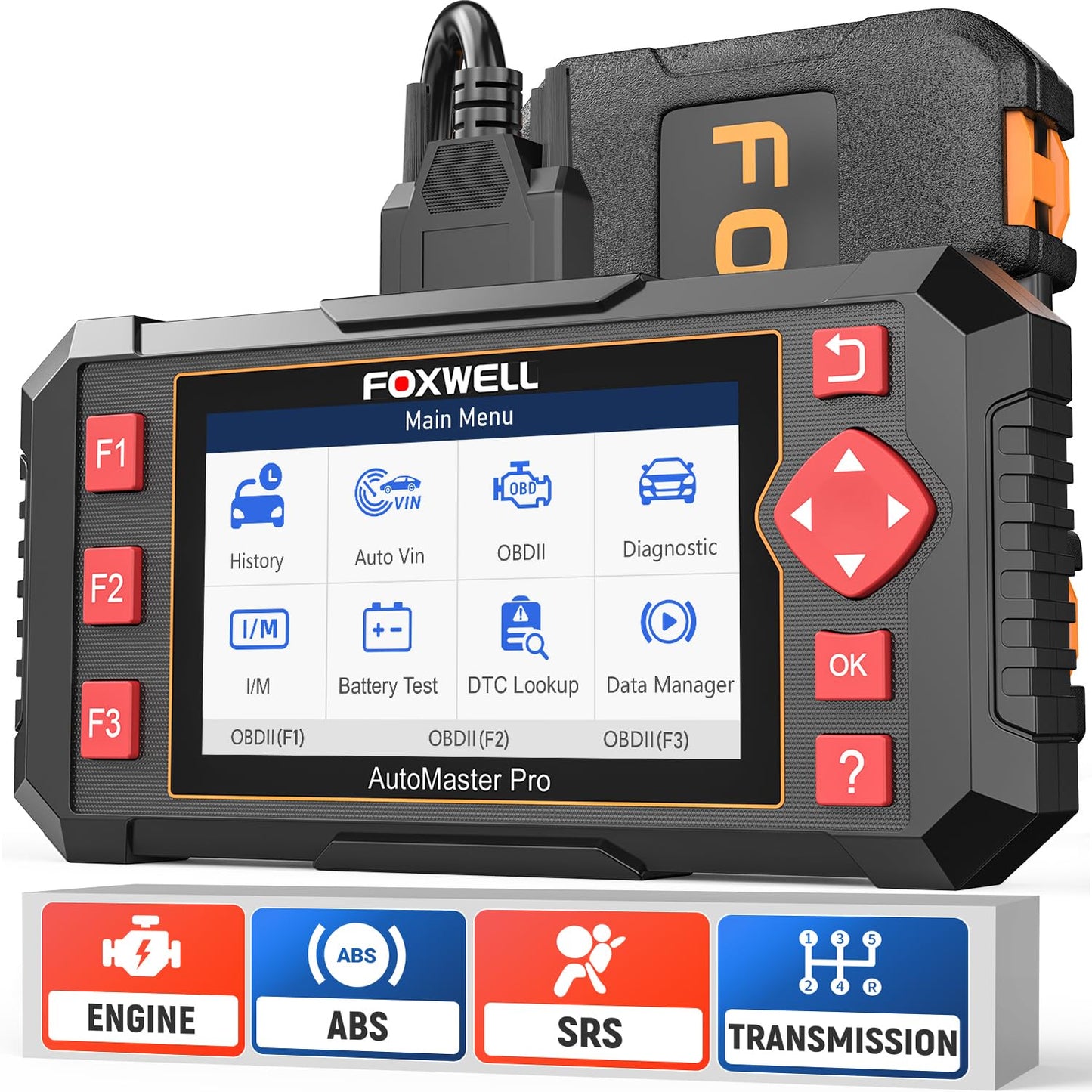 OBD2 Diagnostic Scanner for Engine, ABS, SRS & Transmission