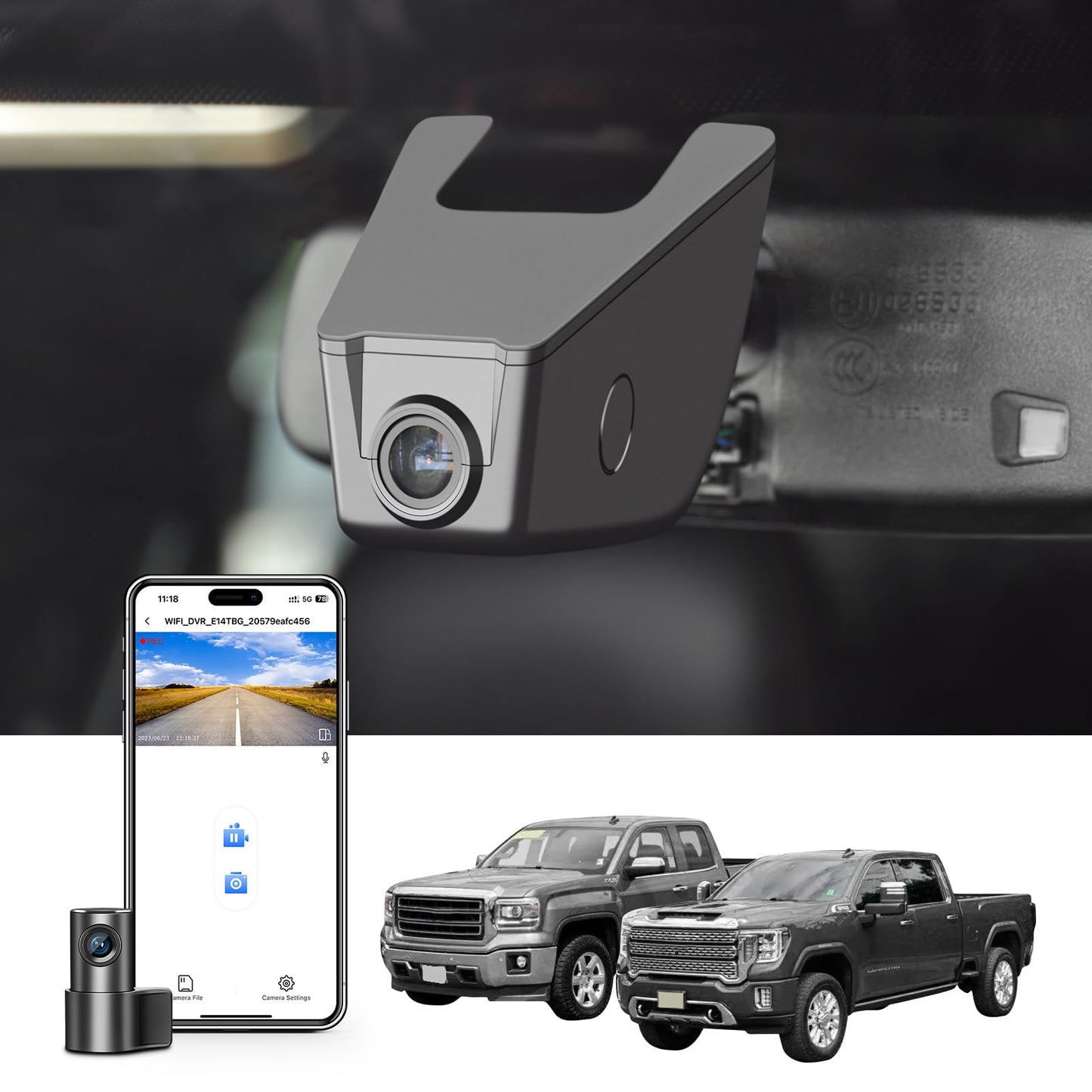4K Dash Cam for GMC Sierra