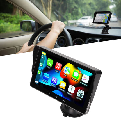 7" Portable Car Stereo with IPS Display and Sun Visor Mount