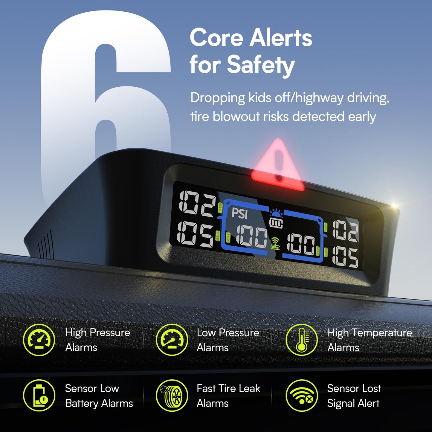TM12 Tire Pressure Monitoring System with 4 or 6 Sensors