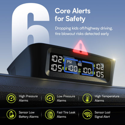 TM12 Tire Pressure Monitoring System with 4 or 6 Sensors