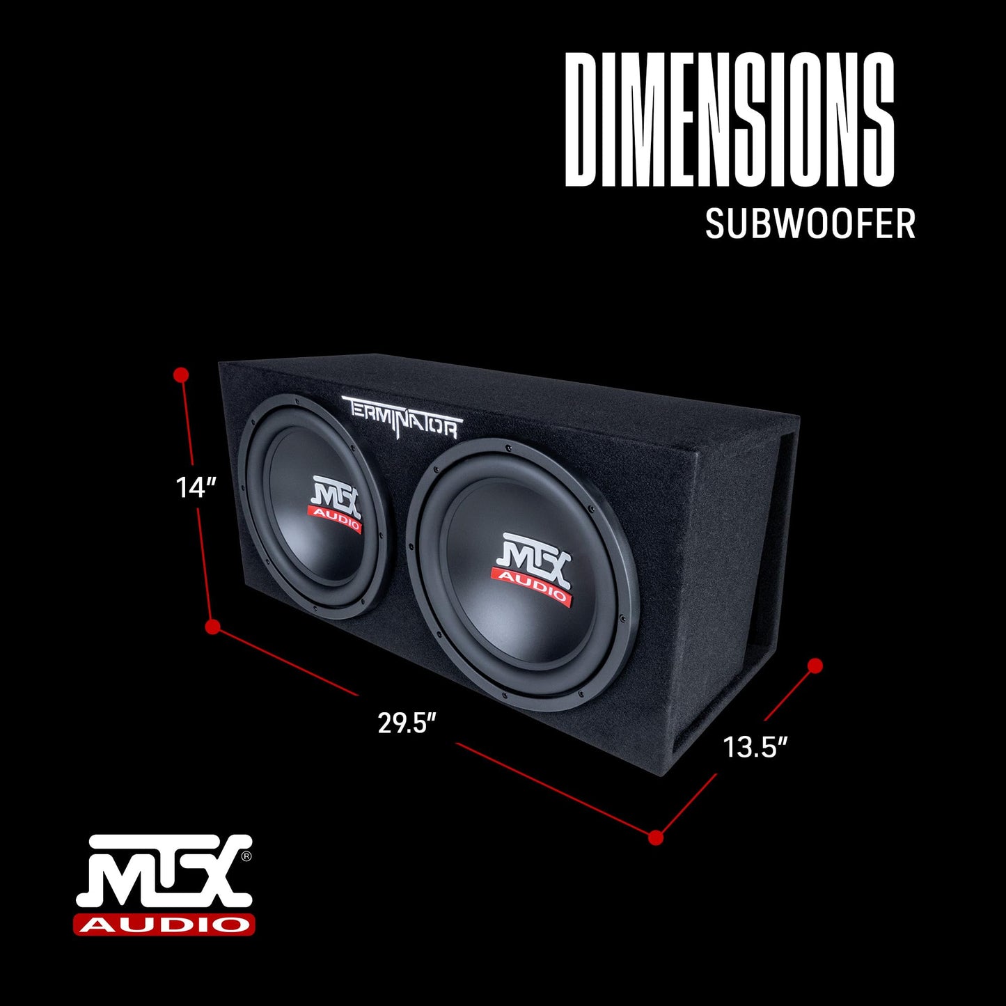 Loaded Car Subwoofer Enclosure System, 1200W Max Power